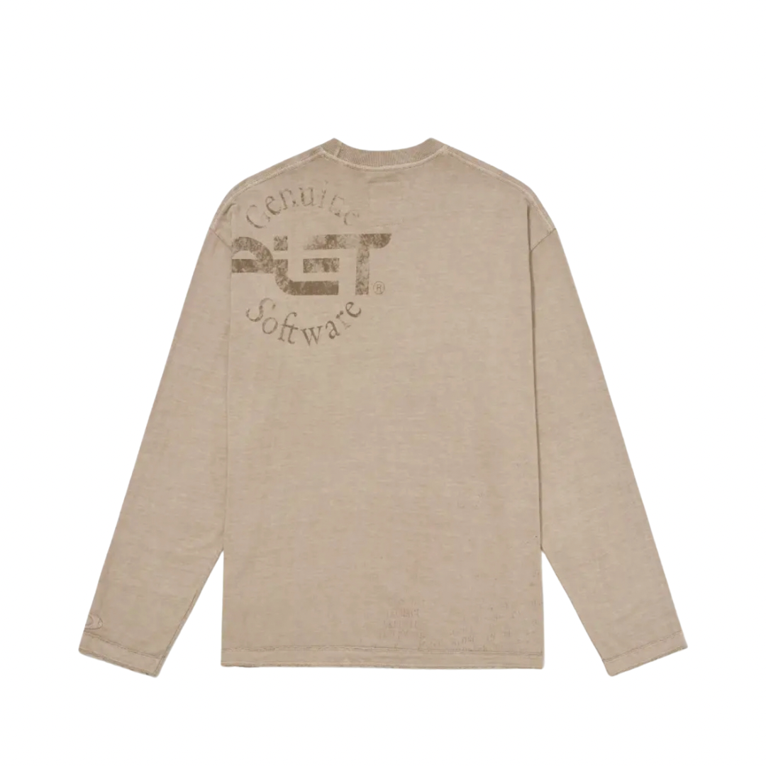Camiseta Piet X Oakley Rusted Skull Long Sleeve Beige