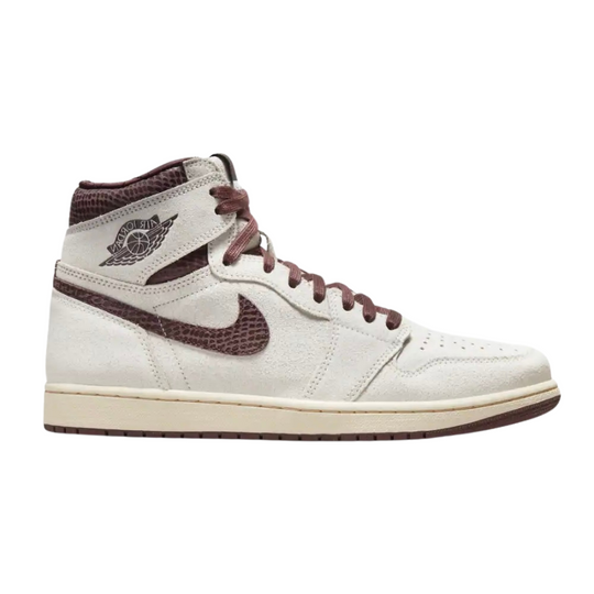 Air Jordan 1 X A Ma Maniere Sail and Burgundy