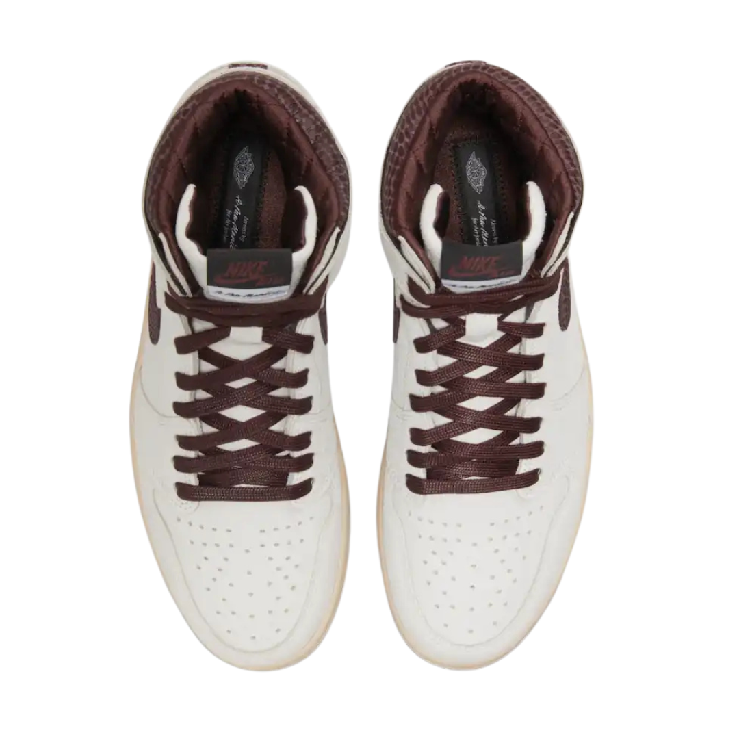 Air Jordan 1 X A Ma Maniere Sail and Burgundy