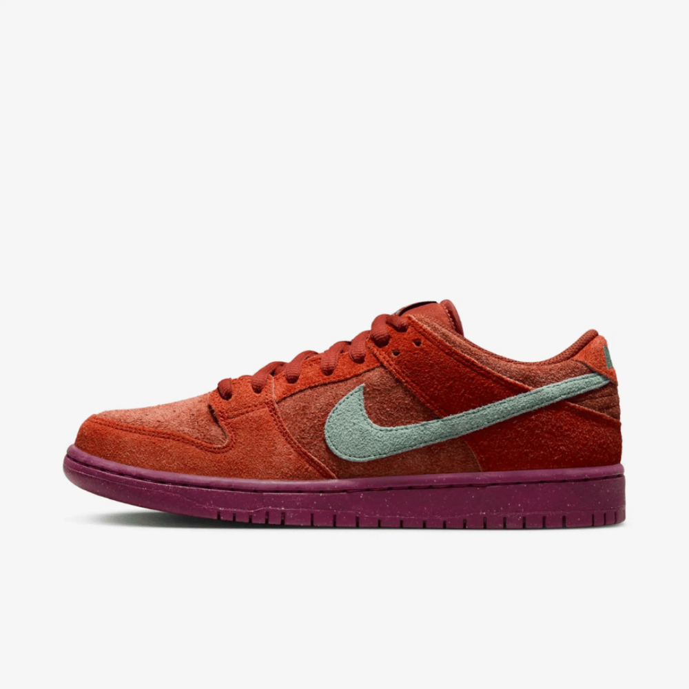 Nike SB Dunk Low Pro Mystic Red and Rosewood