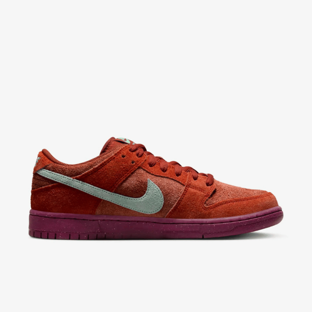 Nike SB Dunk Low Pro Mystic Red and Rosewood